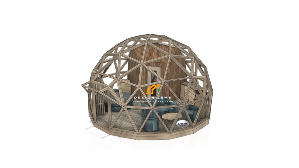 Holiday domes, Wooden house in the shape of a dome