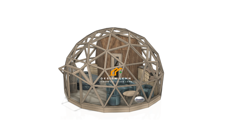 Holiday domes, Wooden house in the shape of a dome