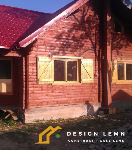 Fir wooden house C 518 - semiround